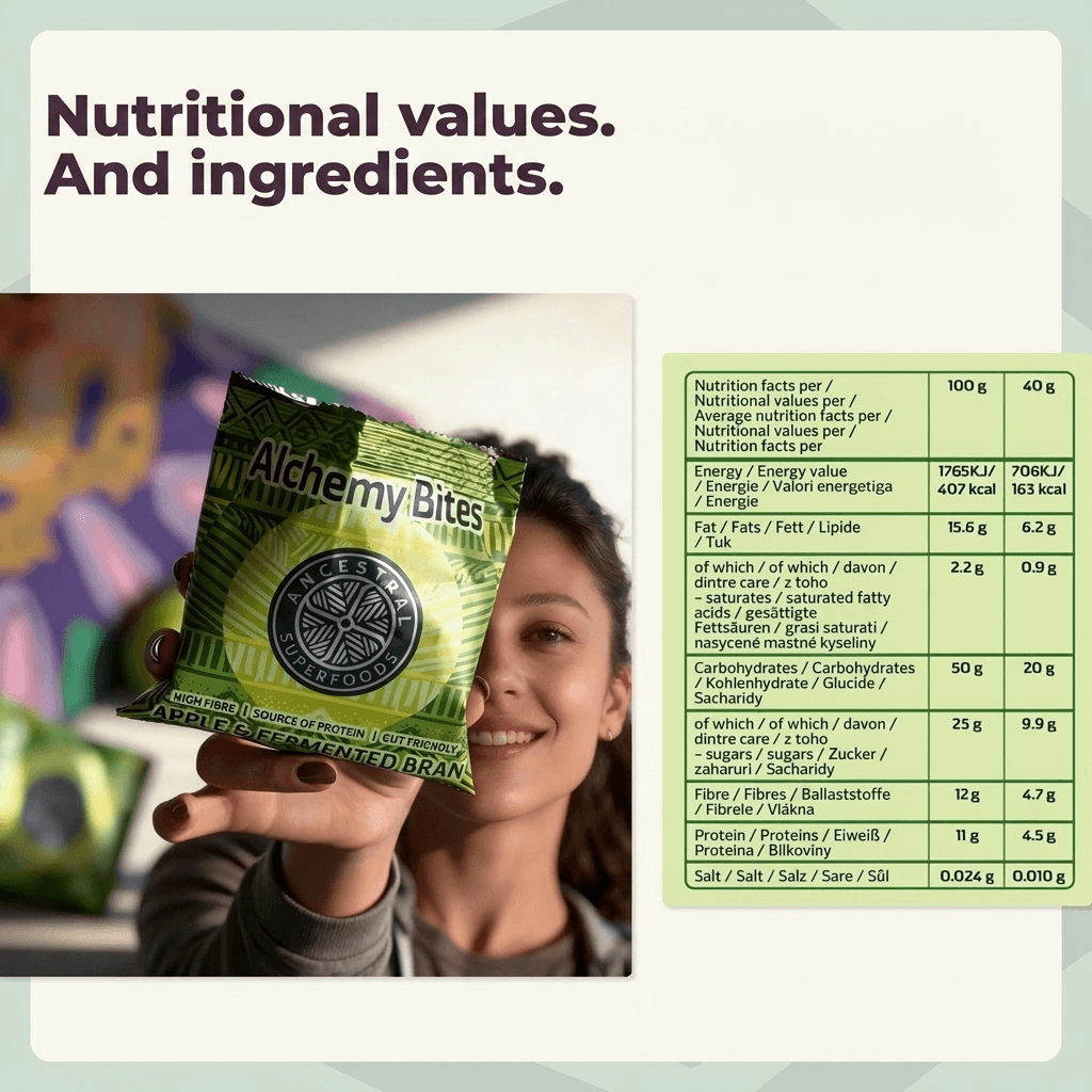 EQUILIBRIUM BITES – a zesty apple dessert with no added sugar (Box of 8 × 40 g)