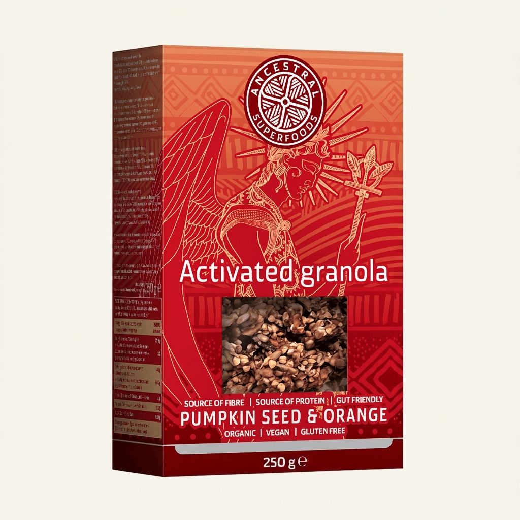 SOL – citrusy activated granola with pumpkin seeds and orange (Box of 6 × 250 g)